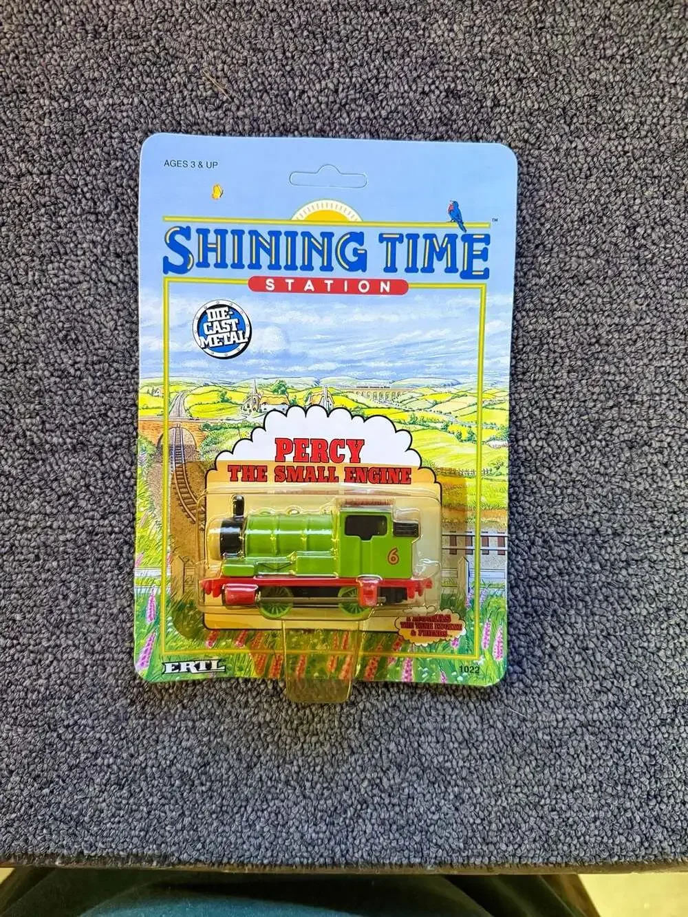 Vintage 1992 ERTL Shining Time Station Die-Cast Percy The Small Engine 1022 New